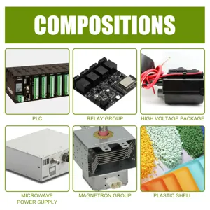 Ensemble de composants électroniques industriels comprenant module PLC et alimentation.
