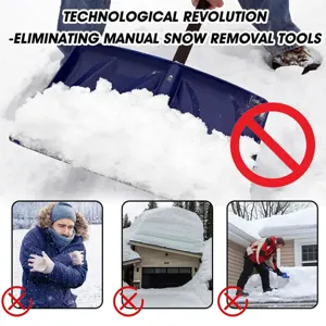 Pelle à neige robuste bleue pour le déneigement extérieur hivernal, outil en plastique.