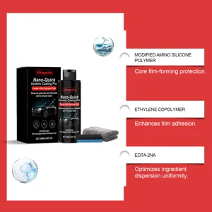 Detalle de protección de pintura de coche con revestimiento cerámico nano Hikmarion.