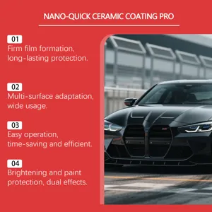 Revestimiento nanocerámico profesional para pintura de automóviles, brillo y protección.