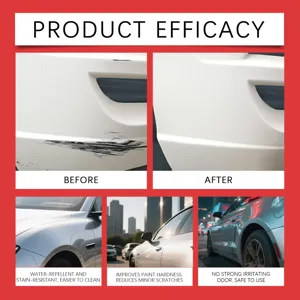 Detalle de eficacia del revestimiento cerámico nano para autos con reparación y protección.