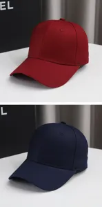 Vista dettagliata del berretto da baseball tinta unita unisex, design classico, cappello.
