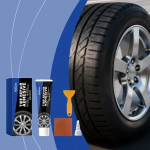 HOMONTH tire repair adhesive kit with scraper and tube for car tire cracks fixing.