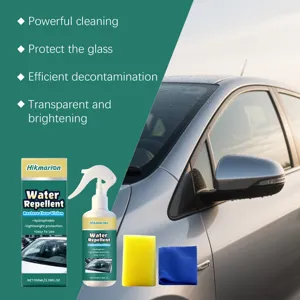 Hikmarion Glas wasserdichte Spray Set für Auto-Fenster, Reinigung und hydrofober Schutz.