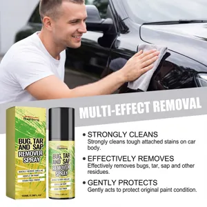 Spray anti-insectes et goudron pour voiture 100ml pour nettoyer la peinture en securite.
