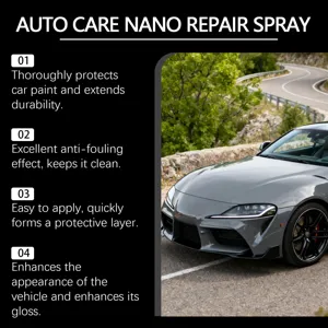 Detailansicht der Autopflege Nanoreparaturspray Funktionen, Lackschutz und Glanzsteigerung.