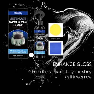 Rayhong 100ml Auto Nano Reparatur Beschichtung Spray Set mit Schwamm und Tuch für Lackpflege.