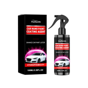 HOMONTH Agente de Revestimiento Nano para Pintura de Coche Hidrófobo Secado Rápido Pulido Brillo Protección Spray Profesional