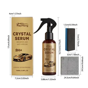 RAYHONG Car Ceramic Coating Spray Kit with Sponge and Towel, 100ml Paint Protection.