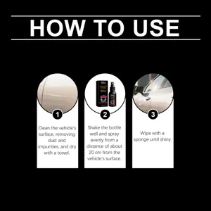 Guía paso a paso sobre cómo utilizar el spray nano para automóviles para un brillo duradero.