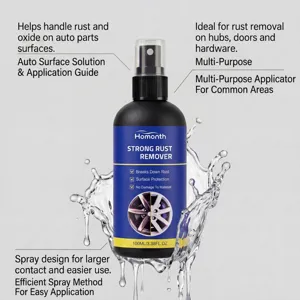 HOMONTH 100ml spray antiruggine forte per pulizia ruote parti auto e metallo cura