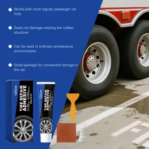 HOMONTH tire repair adhesive for car tire sidewall cracks and punctures, easy to use portable kit.