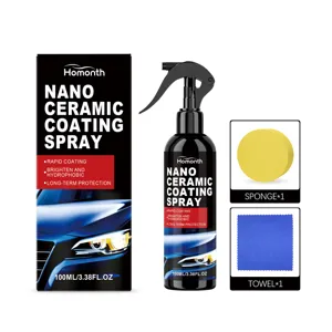 HOMONTH Keramische Coating Spray Set Autolak Bescherming 100ml met Spons en Microvezeldoek