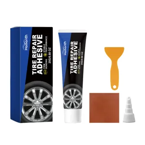 HOMONTH Tire Repair Adhesive Kit with Scraper and Sandpaper for Car Tires 25G Fast