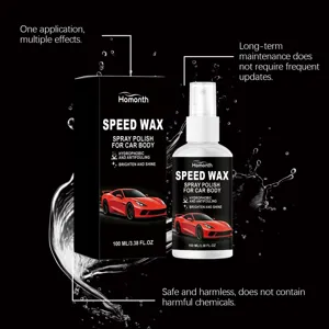 Spray cera para carrocería de auto HOMONTH 100ml, pulido hidrofóbico y brillante duradero.