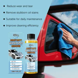 Detail de l'eliminateur de taches d'eau de voiture RAYHONG avec bouteille de 100ml.
