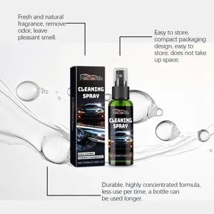 Spray nettoyant multifonctionnel vue de détail avec design de bouteille et caractéristiques.