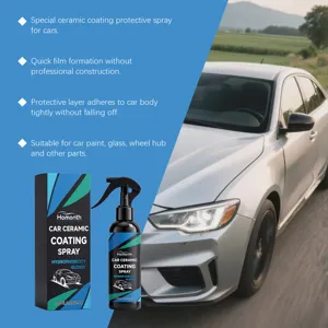 Detailansicht der Autokeramik-Beschichtungssprühflasche mit wasserdichten und glänzenden Eigenschaften.