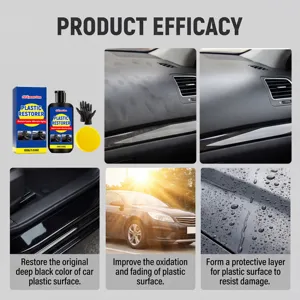 Hikmarion car plastic restorer kit for interior restoration, oxidation fading protection.