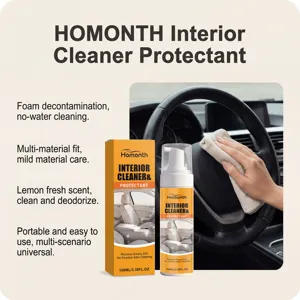 HOMONTH interior cleaner spray, 100ml foam car seat dashboard leather care protectant.