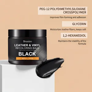 Balsamo di ricolorazione per pelle nera Brunizo 50g per divano scarpe borsa riparazione