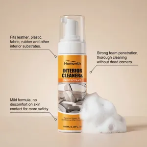 Car interior cleaner foam 100ml leather plastic fabric cleaning protectant spray bottle