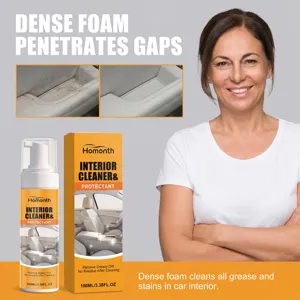 HOMONTH car interior cleaner foam, 100ml deep cleaning spray for auto leather and seats.