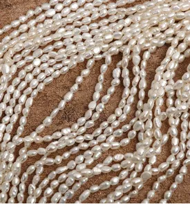 Natural freshwater baroque pearl loose beads for DIY jewelry making, 4-4.5mm high luster.