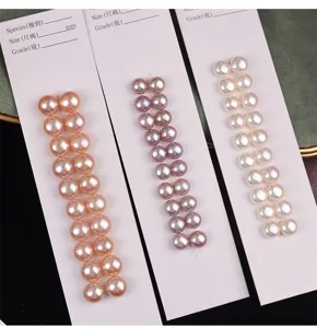 Nahaufnahme von natürlichen Süßwasser Perlen Cabochons für DIY Ohrringe Ring Schmuck.