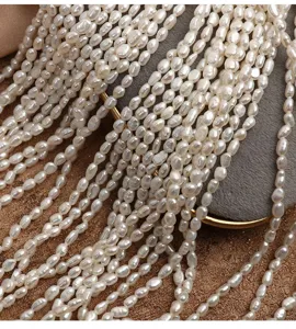 4-4.5mm natural freshwater baroque pearl loose beads irregular strong luster DIY craft