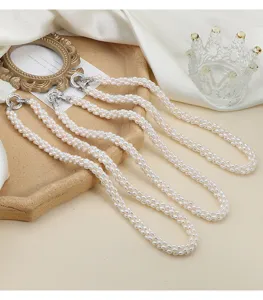 Mehrsträngige Reis Süßwasser Perlen Halskette Vintage handgemachte elegante Schmuckstücke