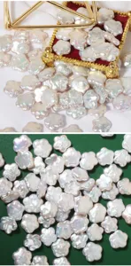 13mm baroque flower natural freshwater pearl loose beads for DIY jewelry making accessories.