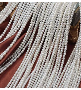 Fili di perle baby rotonde 3.5-4mm perle d'acqua dolce naturali collana girocollo fai da te