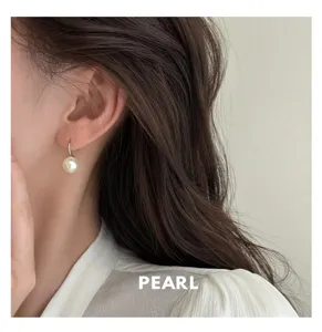Minimalistische s925 sterlingsilber süßwasser perle ohrringe damen elegante schmuck geschenke