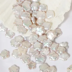 Natural Freshwater Pearl Baroque Plum Blossom Flower Shape Loose Beads For DIY Jewelry Making Accessories White Irregular Baroque Pearl