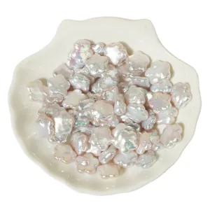13mm baroque plum blossom natural freshwater pearl loose beads DIY jewelry making accessories.