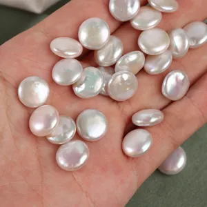 Natural freshwater baroque button pearl loose beads wholesale for DIY jewelry making