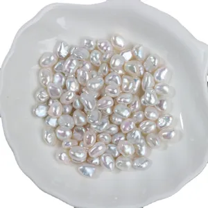 High luster 6.5-7mm baroque natural freshwater pearls, irregular loose beads for DIY earrings.