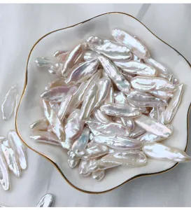 Perle barocche di acqua dolce naturali lunghe sfuse per orecchini fai da te creazione gioielli