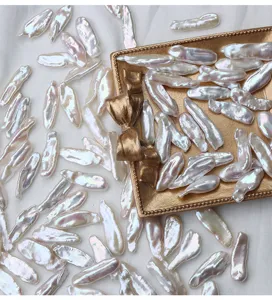 Perle barocche d'acqua dolce naturali sciolte per orecchini di gioielli fai da te fatti a mano.