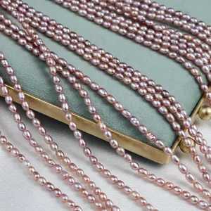 Natürliche Mehrfarbige Süßwasserperle Mini-Perlen Reisform Lose Perlenstrang Für DIY Handgemachten Schmuck Machen Zubehör Bastelmaterialien