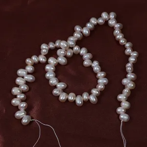 Natural freshwater pearl strand 6mm pink loose beads for DIY handmade jewelry making crafts