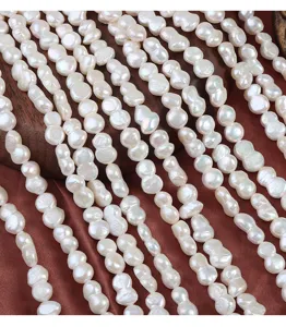 Natürliche Süßwasser Barockperlen Stränge, Kürbis Form lose Perlen für DIY Schmuck.