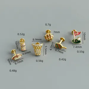 Orecchini sportivi in argento sterling 925 con zirconi, design elegante e vivace per donna.