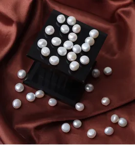 Witte platte zoetwater barok losse parels voor DIY sieraden oorbellen knutselmaterialen.