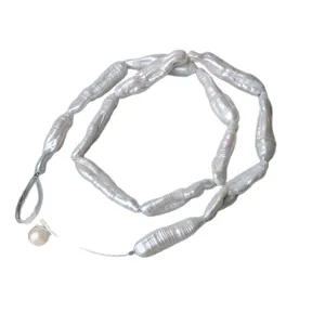 Grosse 7-10mm Barock Susswasserperlen lose Perlen, originelle Pipa Perlen fur Schmuck DIY.