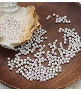 Natürliche Süßwasserperlen ungebohrte Reiskörner 3-3.5mm Mini DIY Schmuck Einlagen Detailaufnahme