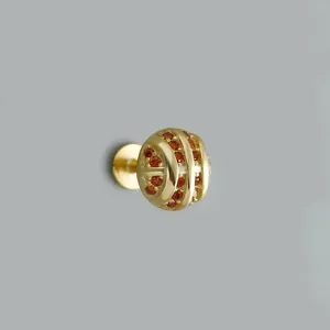 Orecchini a perno con vite piatta in argento S925 zircone design da pallacanestro