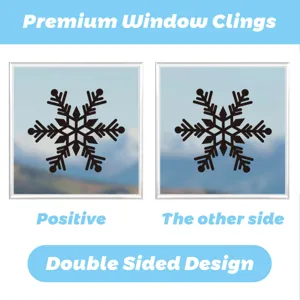 Copo de nieve de Navidad pegatina para ventana de doble cara decoración detalles producto