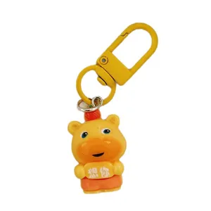 Cute Cartoon Capybara Resin Keychain Pendant Animal Bag Charm For Backpack Accessories Birthday Gift Key Holder Decoration